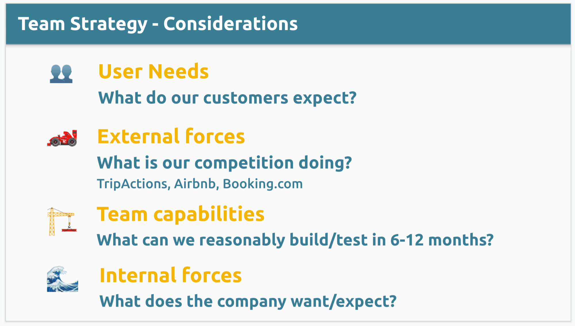 Strategy considerations (4 lenses)